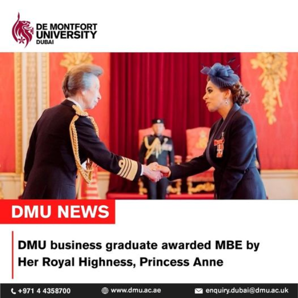 A De Montfort University Leicester (DMU) alumna who has dedicated her efforts throughout her career to promoting diversity and inclusion has been presented with Investiture for her MBE at Buc